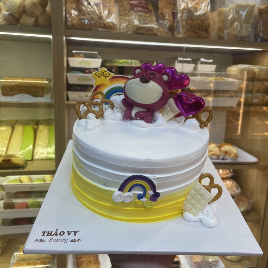 Bánh kem hình gấu hồng