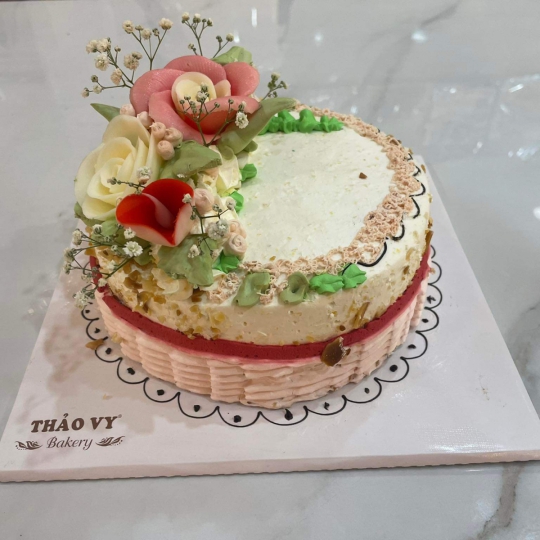 Bánh kem hoa hồng 4